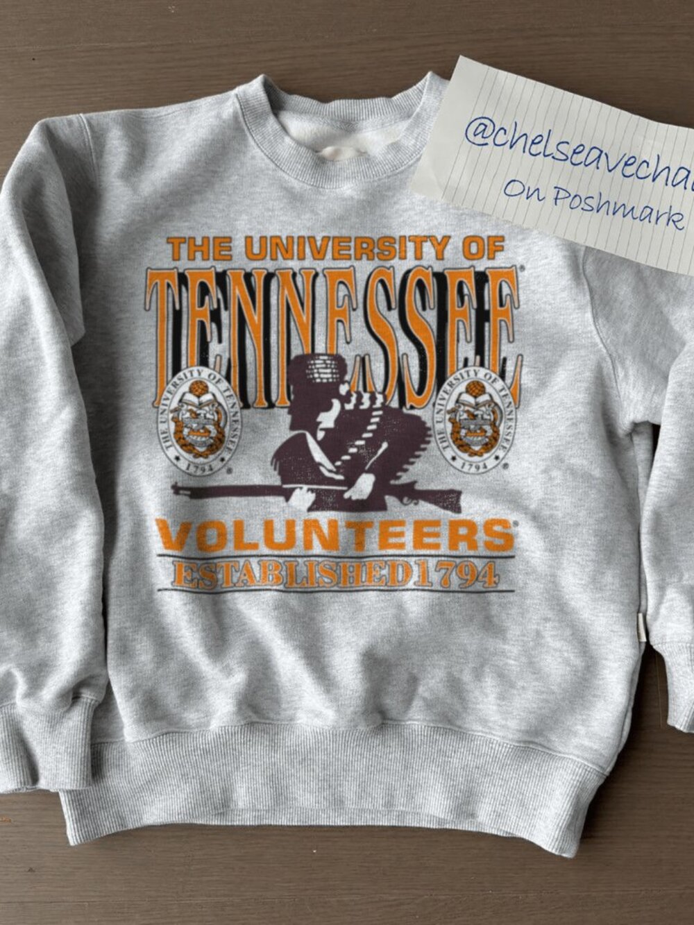 Vintage EST 1794 University of Tennessee Volunteers Sweatshirt, NCAA Football